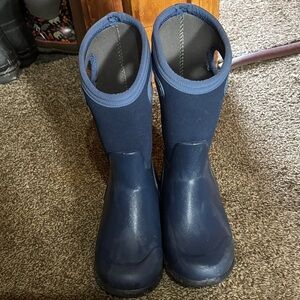 Kids Navy Blue Rain Boots